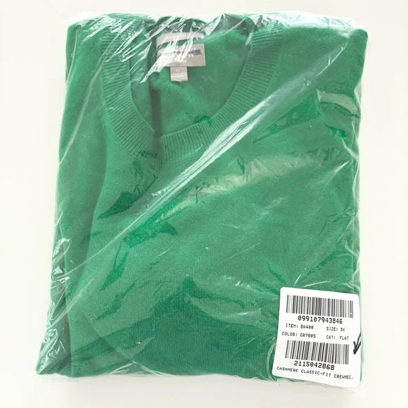 J. Crew Cashmere Classic-fit Crewneck Sweater Vibrant Emerald Green - Picture 5 of 5